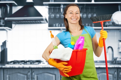 Balham deep cleaning professional working on high-touch areas and surfaces