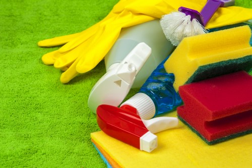 Professional cleaning of a fabric armchair in a Balham home
