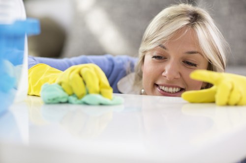 Prepared cleaning equipment arranged for a safety-first service