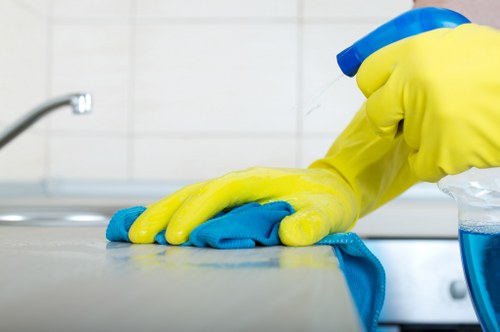 Deep cleaning a kitchen in a Balham property