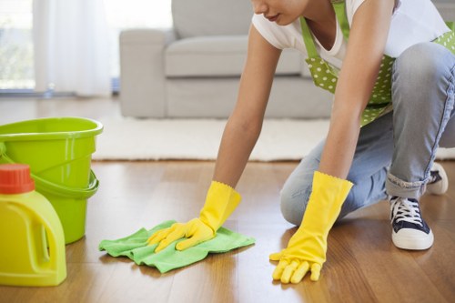 A professional cleaning team handling deep cleaning tasks in Balham